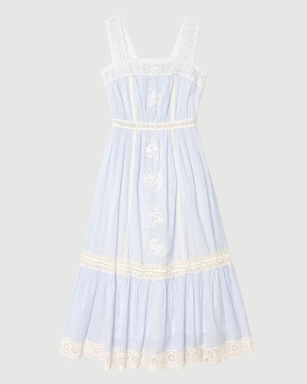 XIRENA anita dress blue front isolated