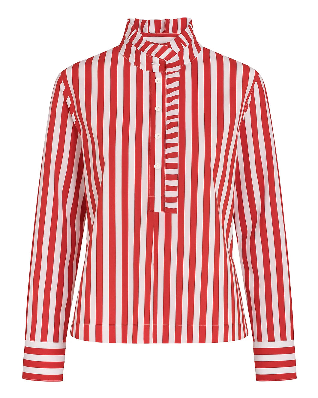 XIRENA annette top scarlet stripe front isolated