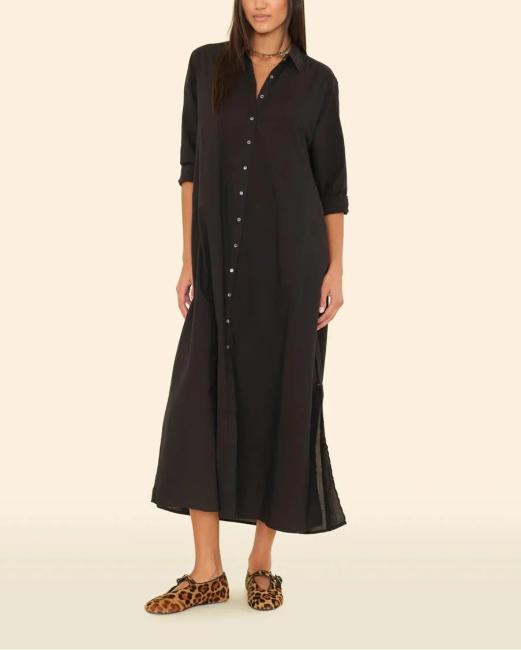 XIRENA boden dress black on figure front