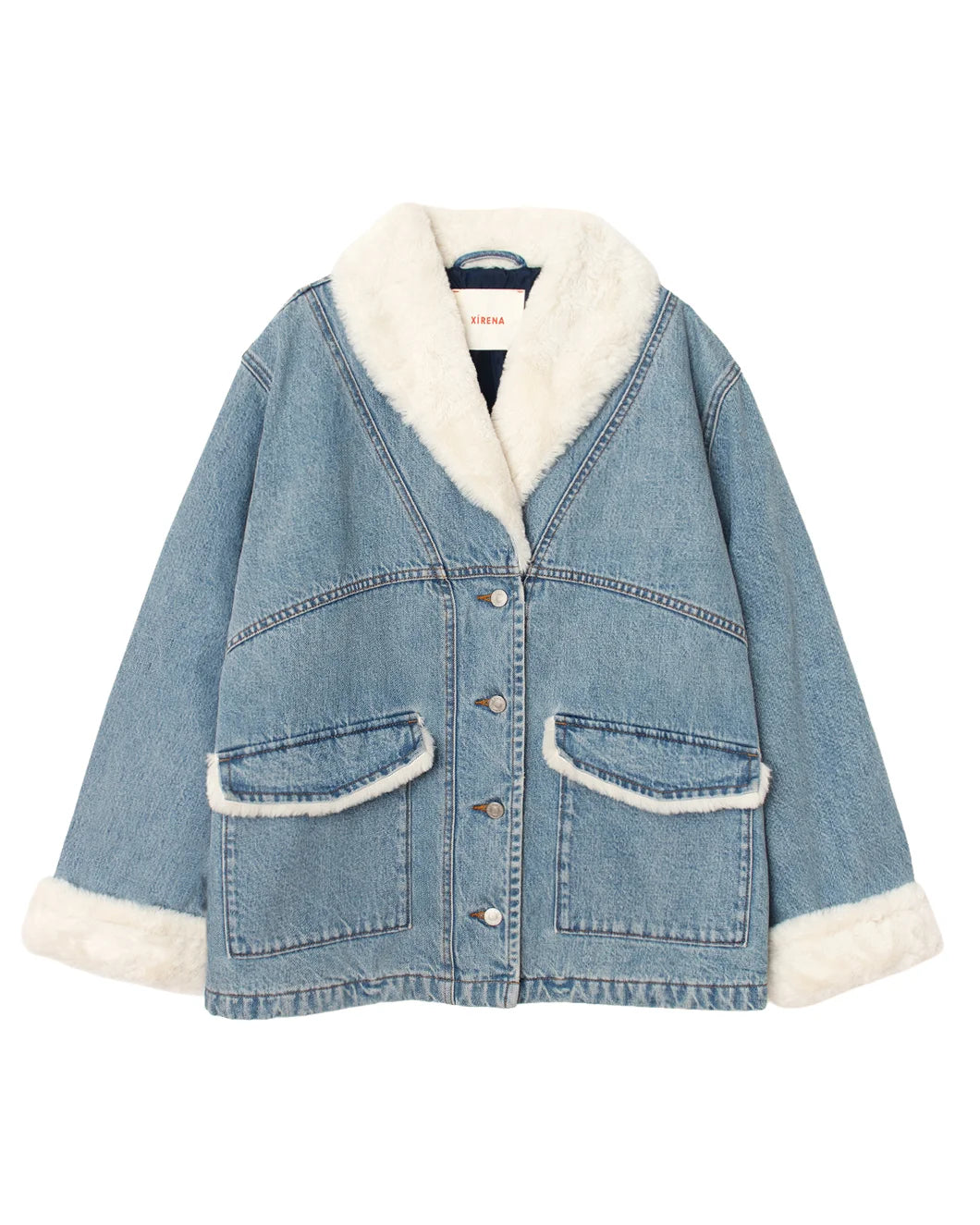 XIRENA edwin jacket twilight blue front isolated