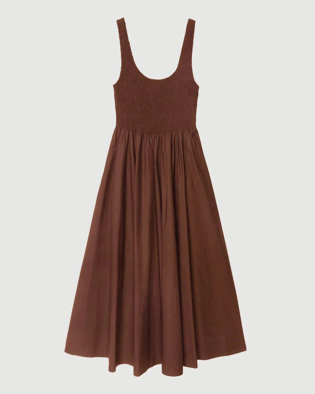 XIRENA florence dress adobe brown front isolated