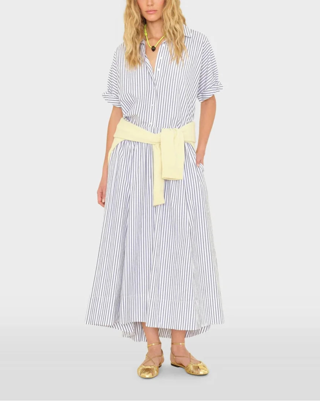 XIRENA gwynn skirt windy blue on figure front