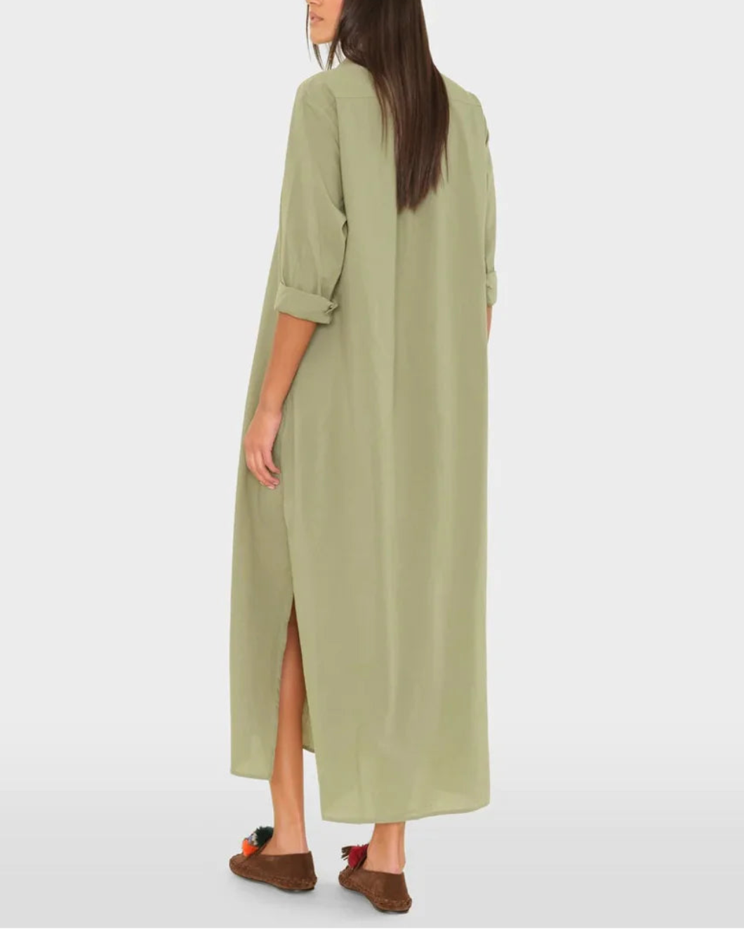 XIRENNA Boden Dress Dark Skylight on figure back