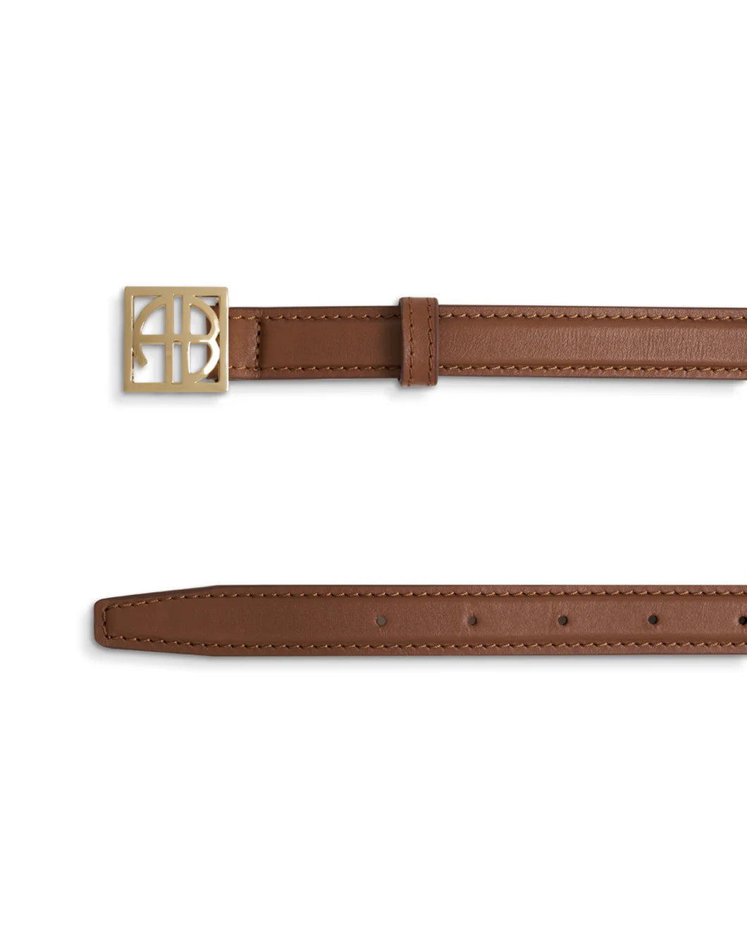anine bing Monogram Belt Cognac