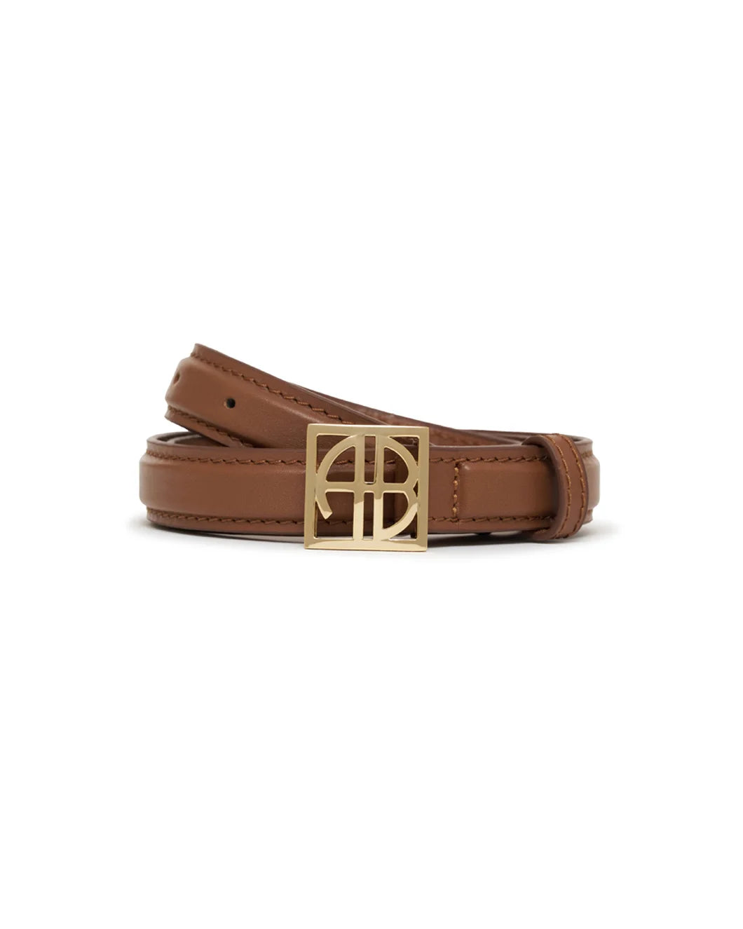 anine bing Monogram Belt Cognac