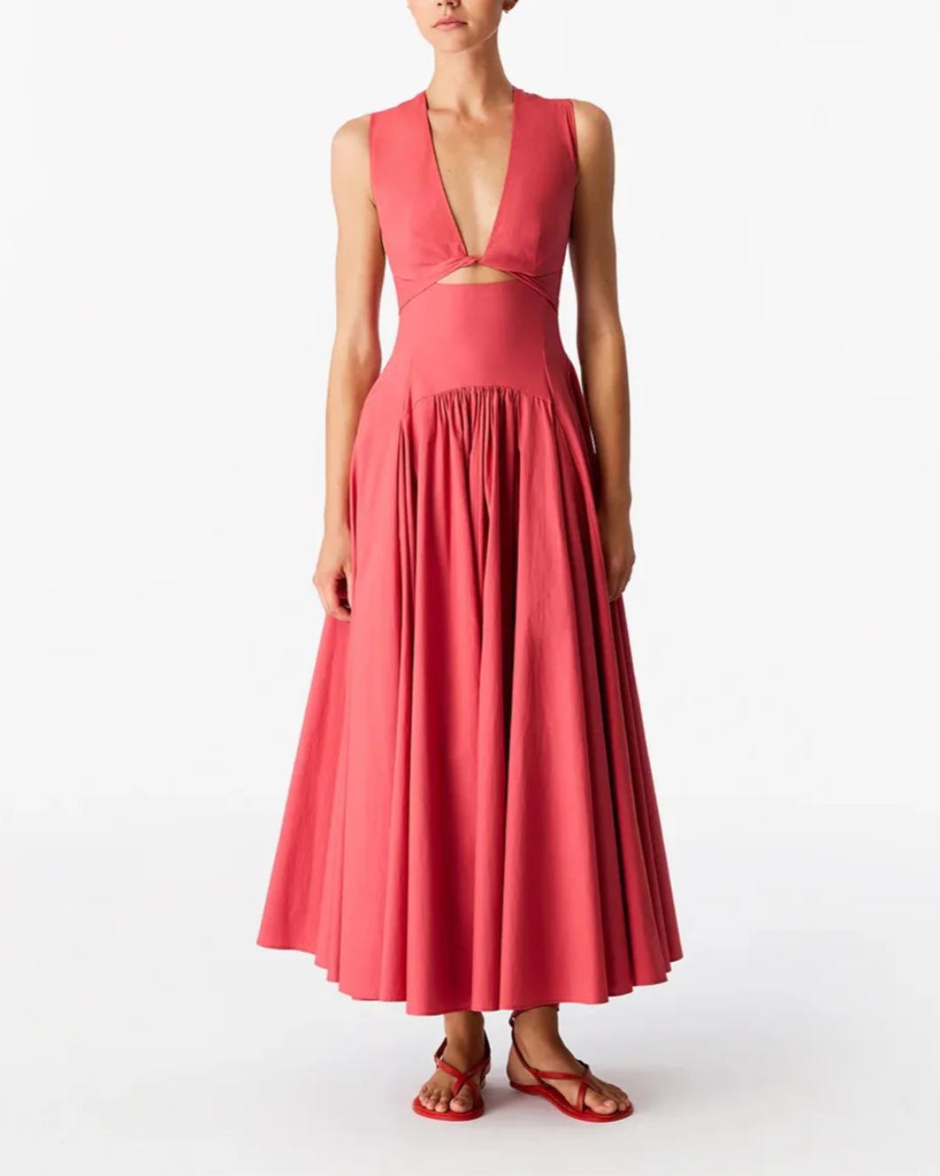 another tomorrow Cutout Circle Dress rhubarb pink
