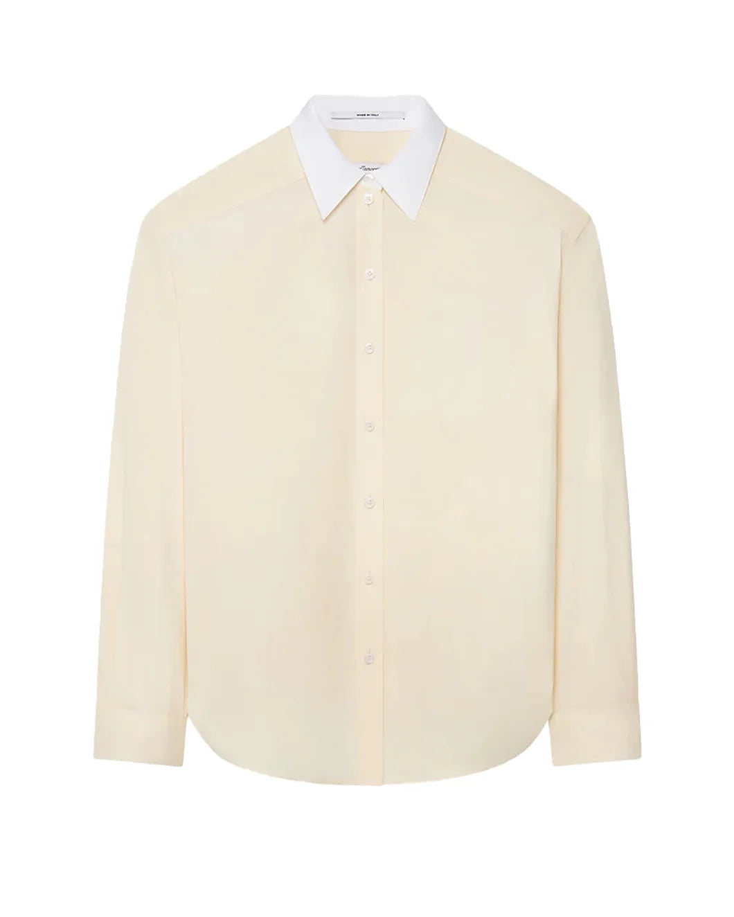 another tomorrow pleat back shirt ecru and white