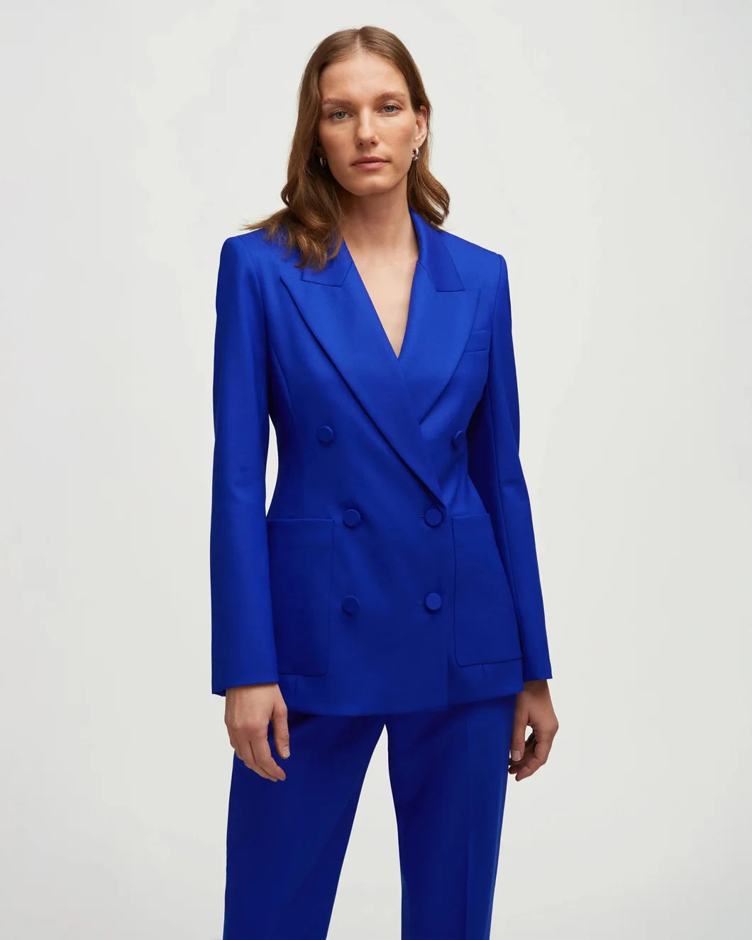 argent Chelsea Blazer Lapis blue front