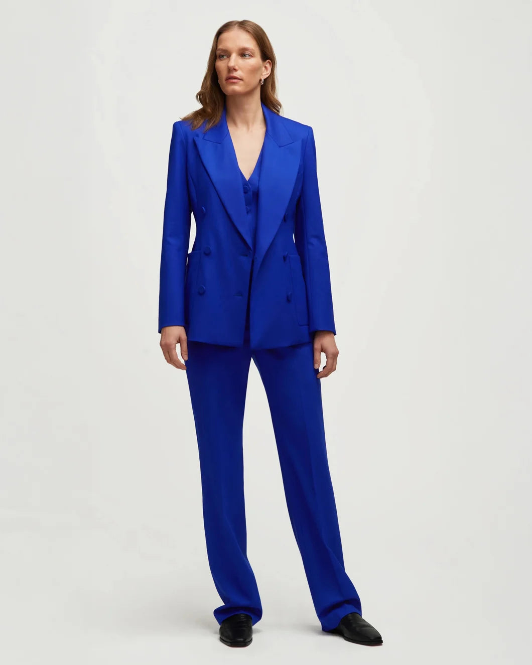 argent Chelsea Blazer Lapis blue front