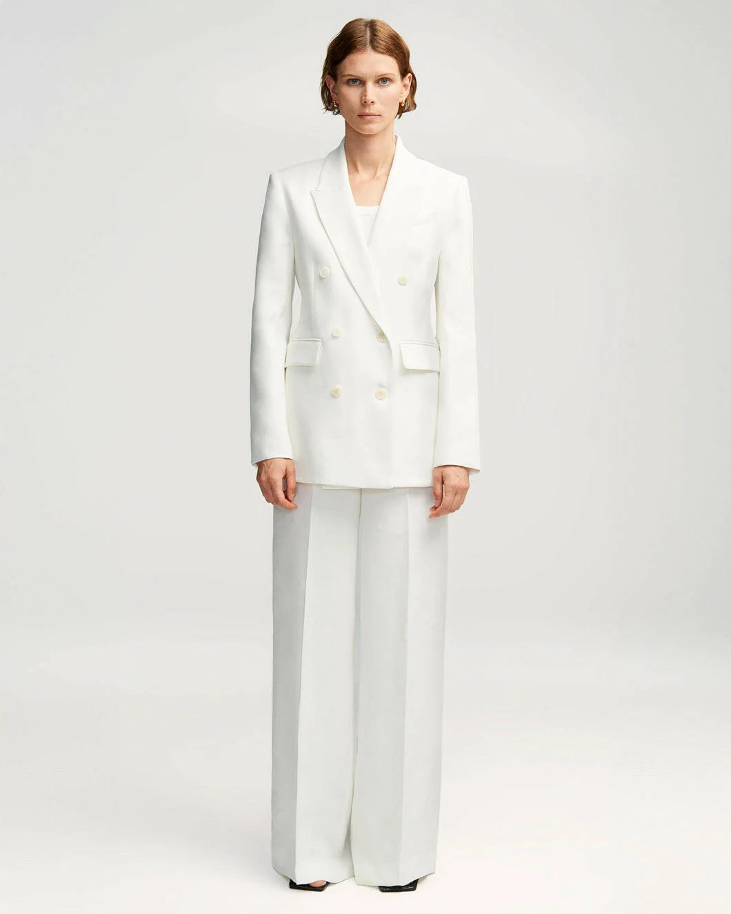 Double Breasted Blazer in Ivory by Argent