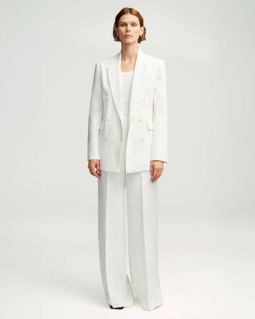 Double Breasted Blazer in Ivory by Argent