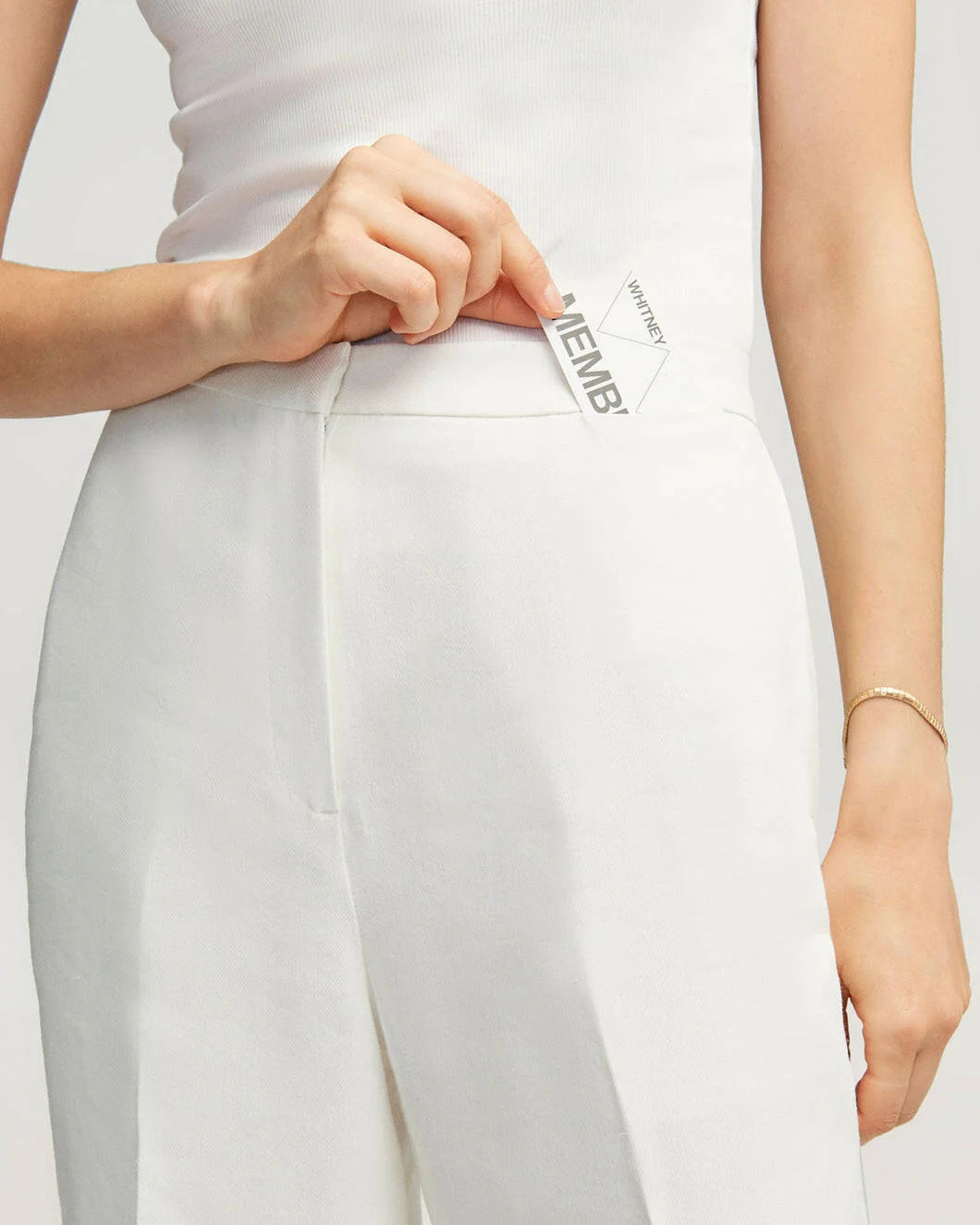 Jones Trouser in Textured Grain Twill in Ivory by Argent