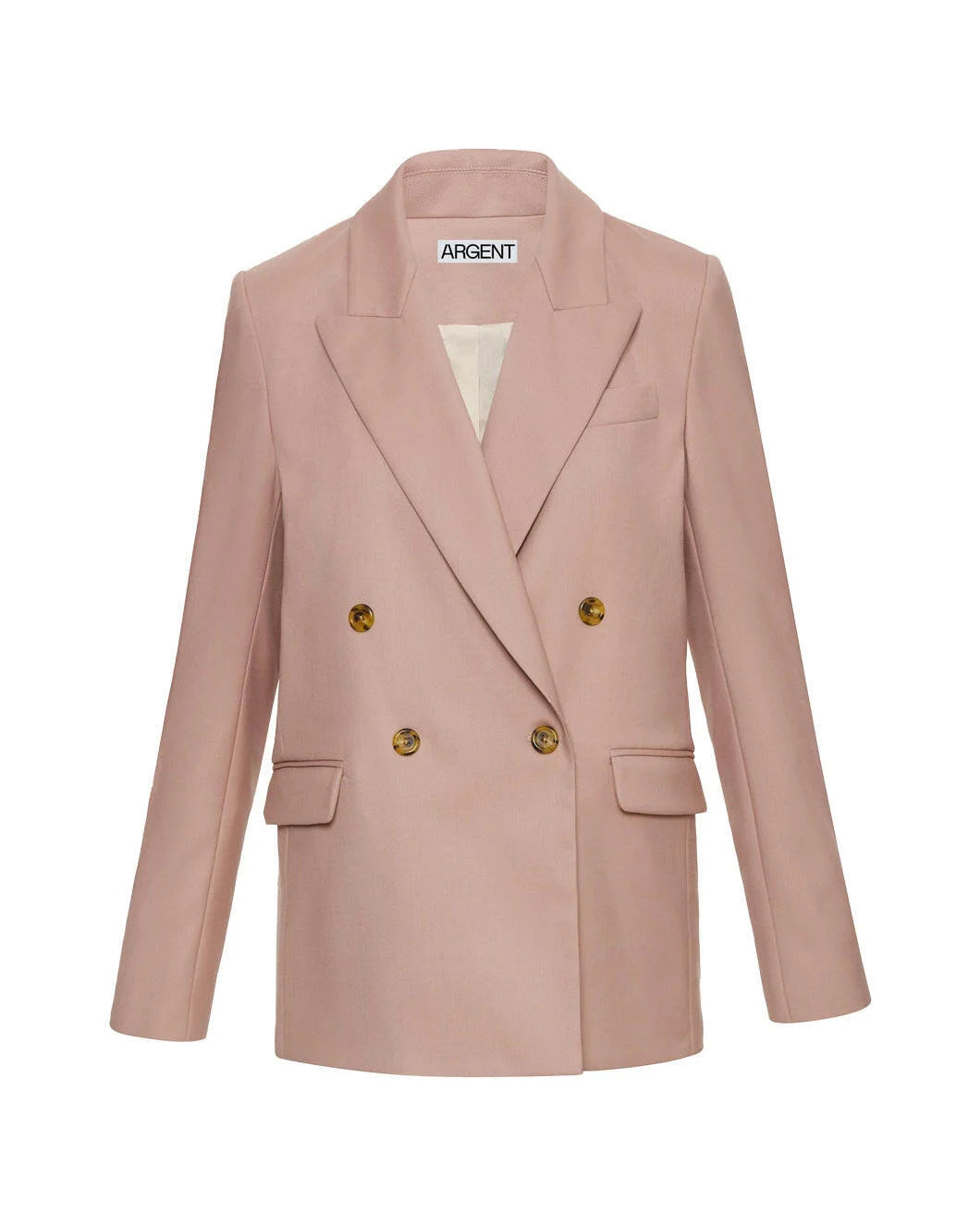 Peak Lapel Blazer by Argent in Dusty Rose