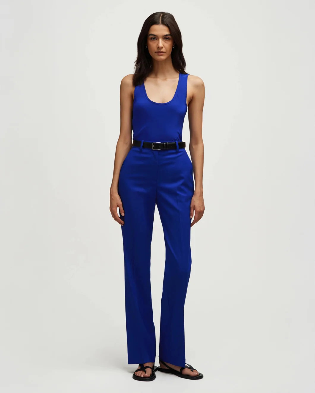 argent Straight Leg Trouser Lapis blue front