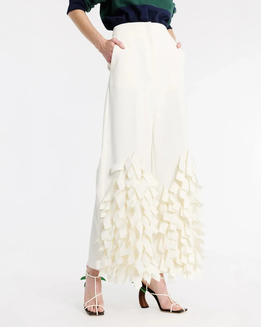 awake mode Culottes with Rectangle Detail ivory front