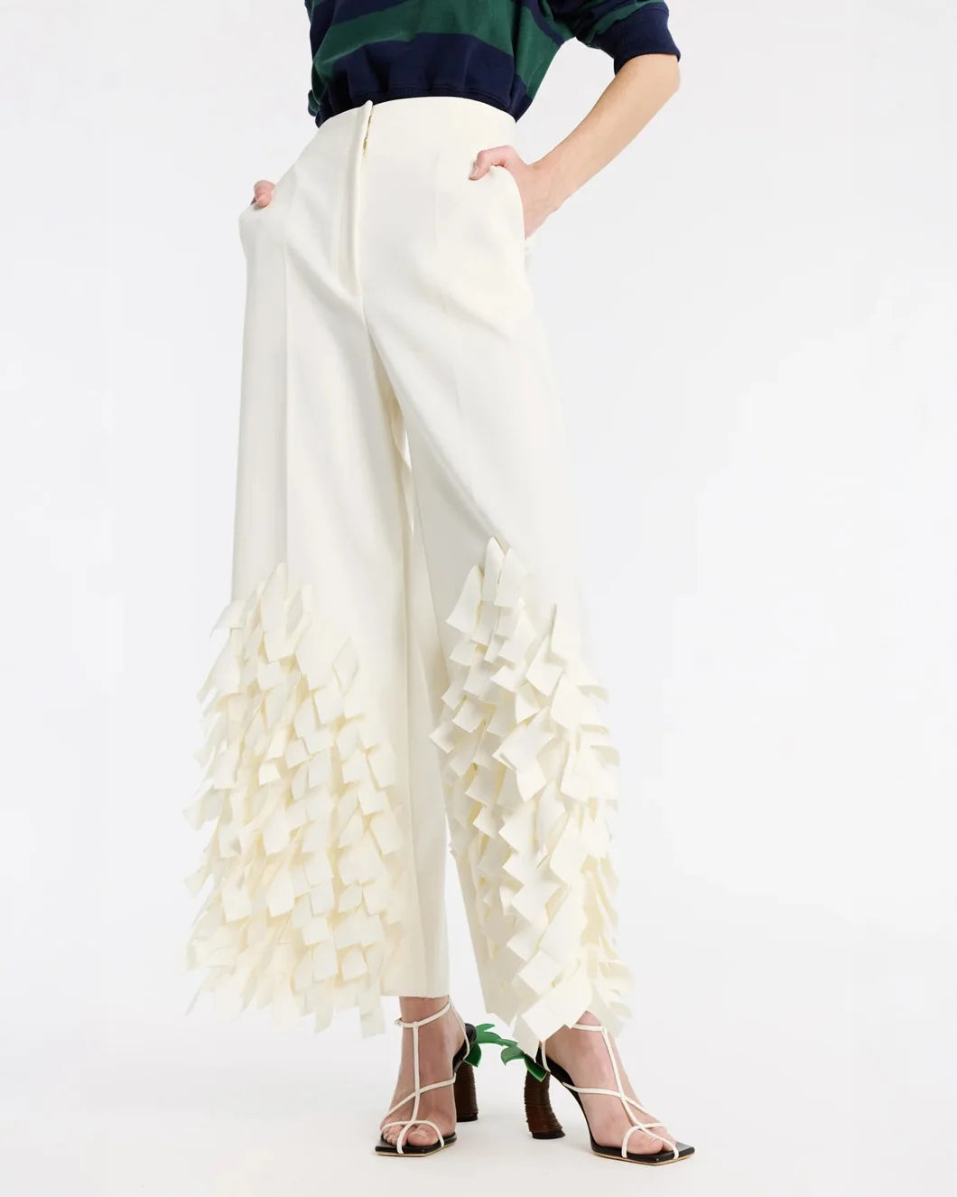 awake mode Culottes with Rectangle Detail ivory front