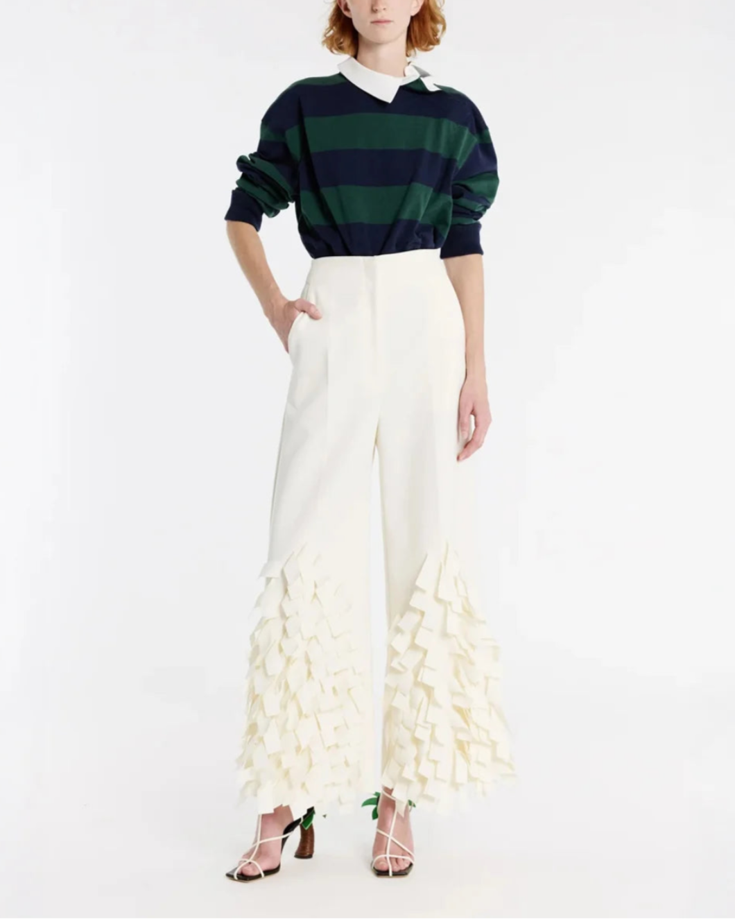 awake mode Culottes with Rectangle Detail ivory front