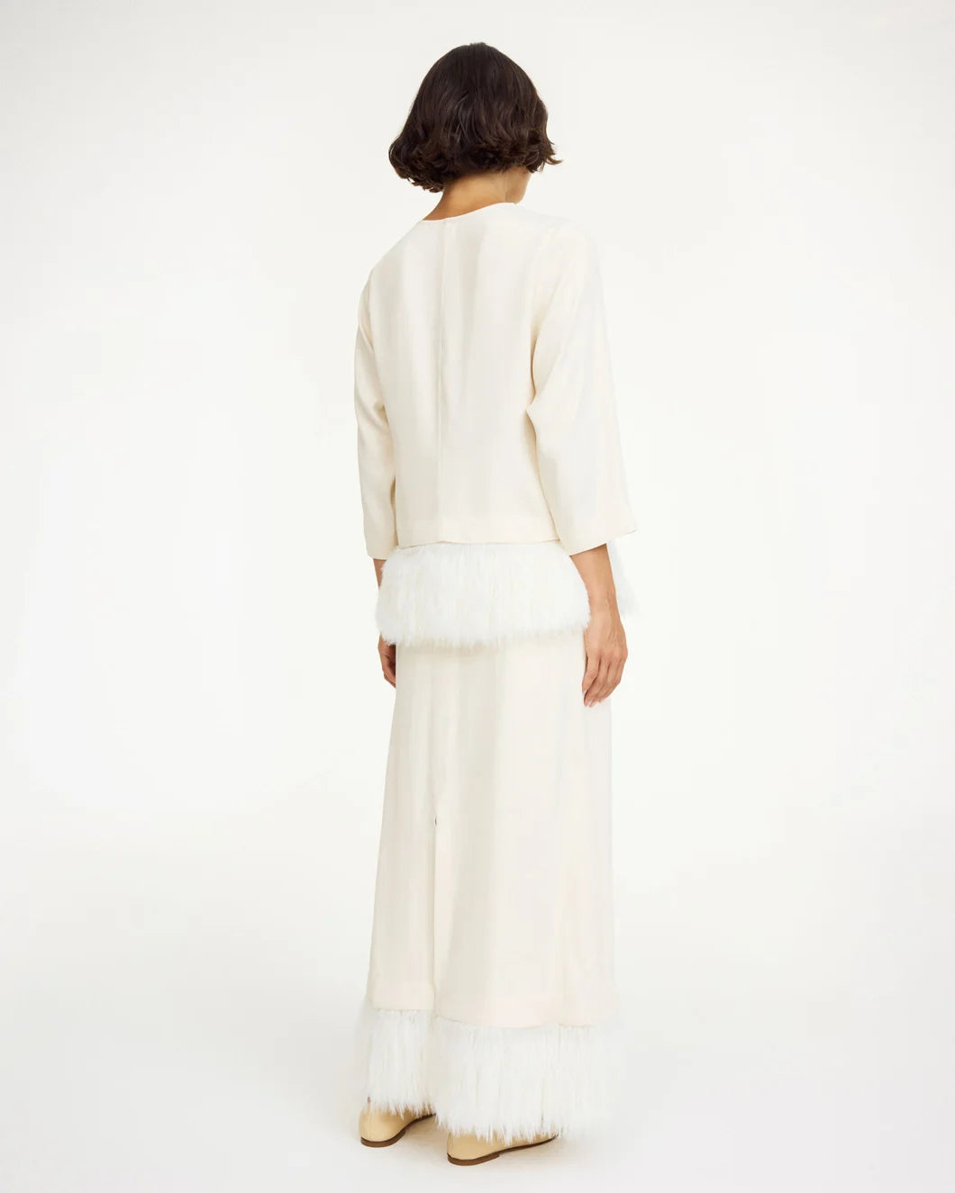 by malene birger Scarletts blouse soft white on figure back