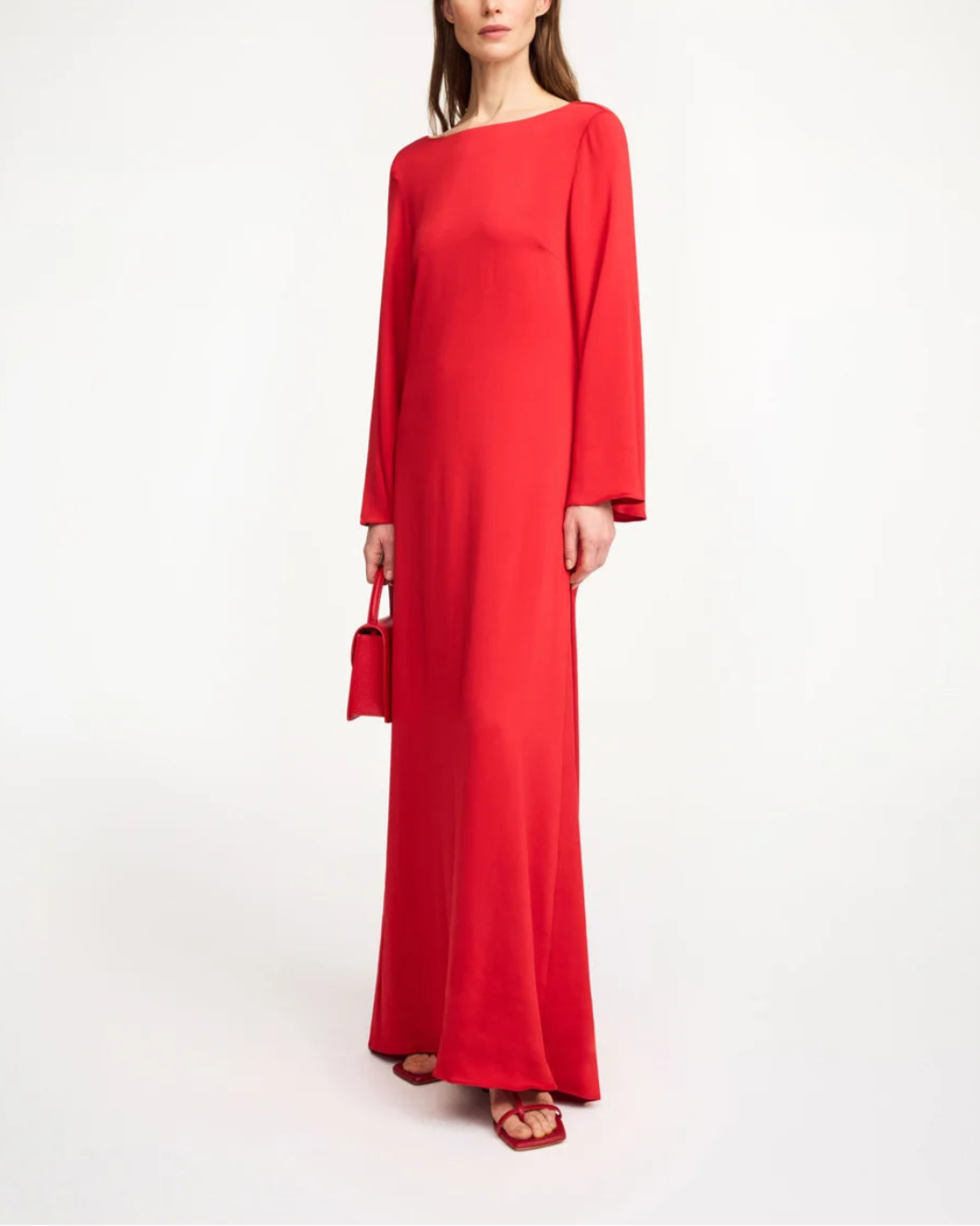 by malene birger Lisa Dress pompeian red front