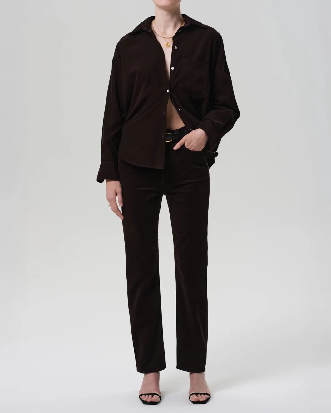 citizens of humanity Kayla Shirt Barrister brown front