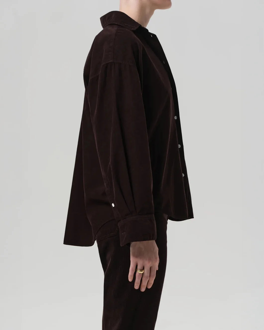 citizens of humanity Kayla Shirt Barrister brown side