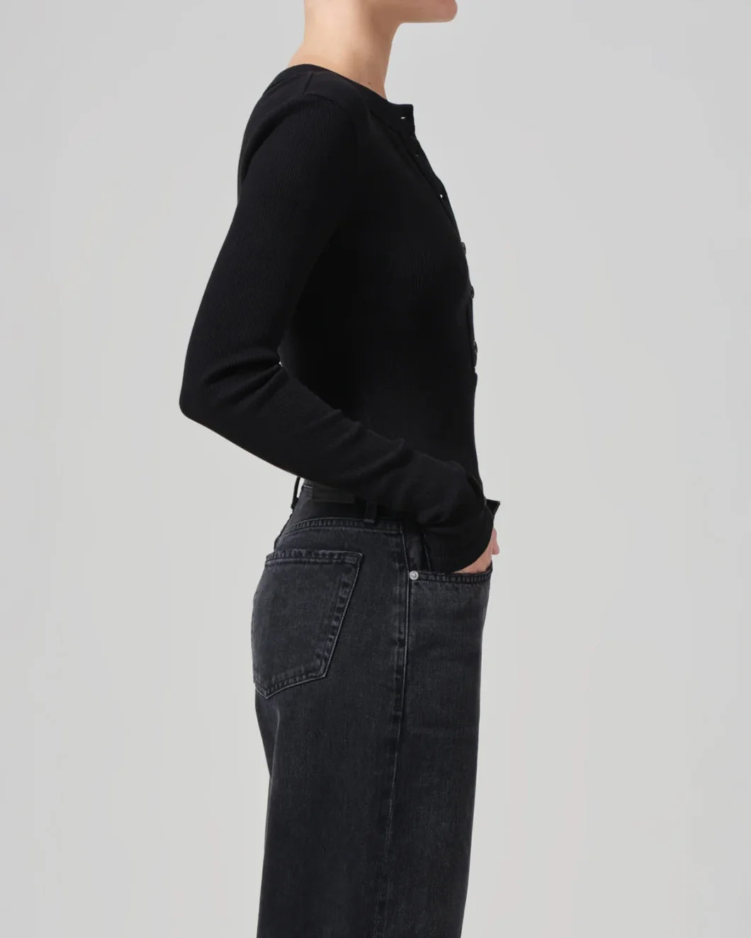 citizens of humanity Varra Henley Black side