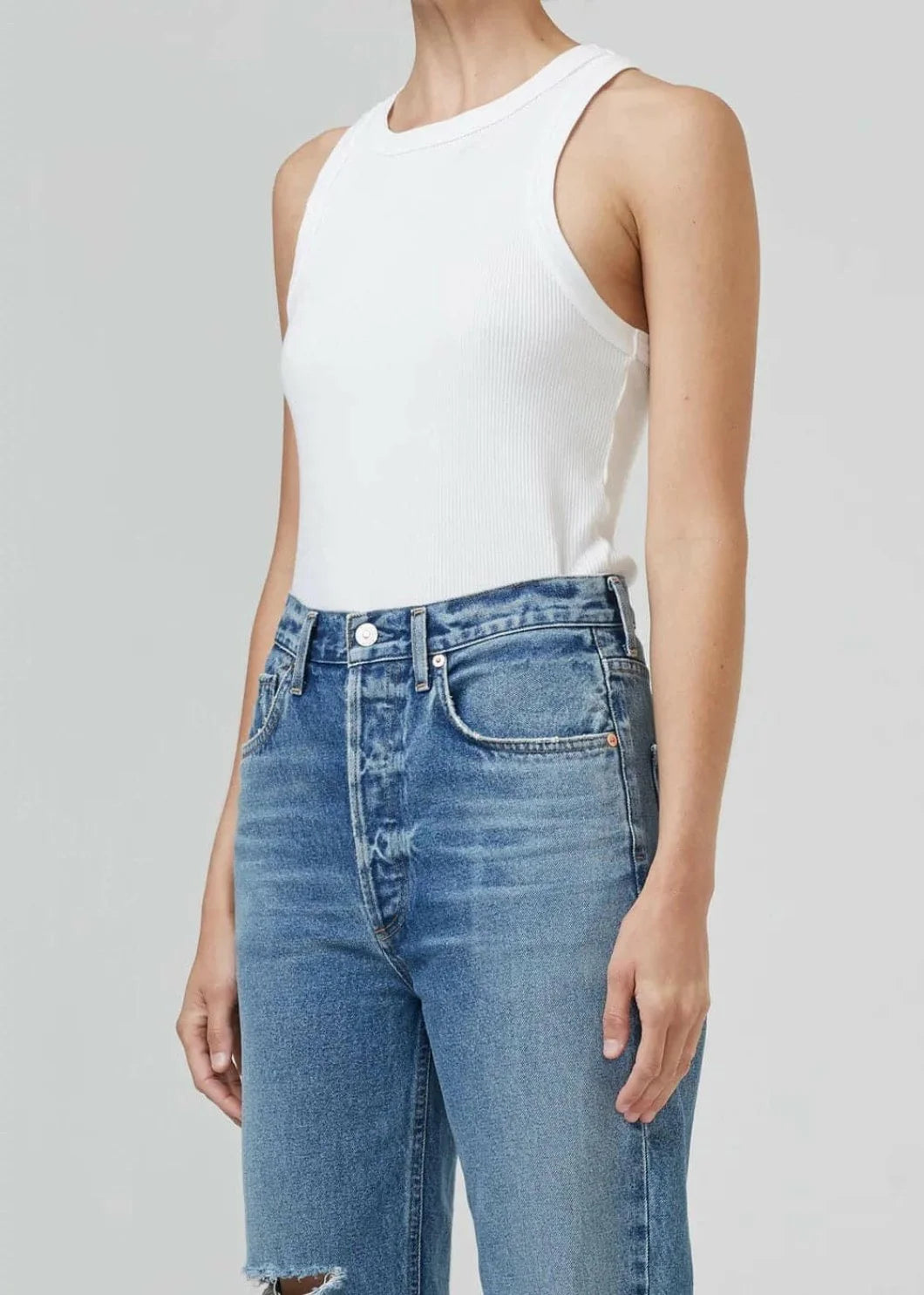 citizens of humanity Isabel Rib Tank white