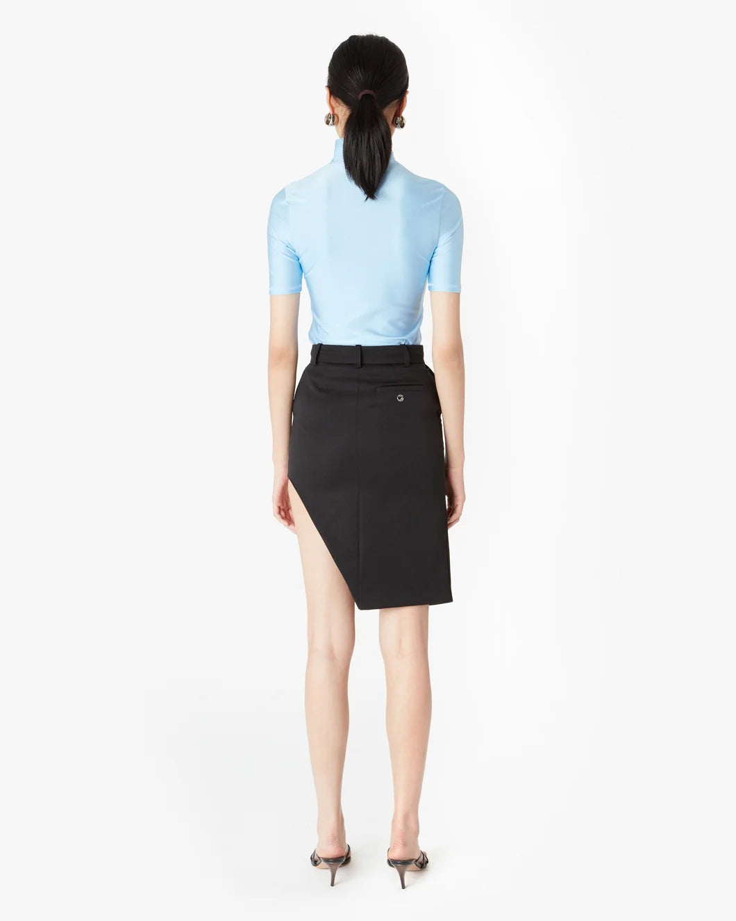 coperni Tailored Asymmetric Skirt black back