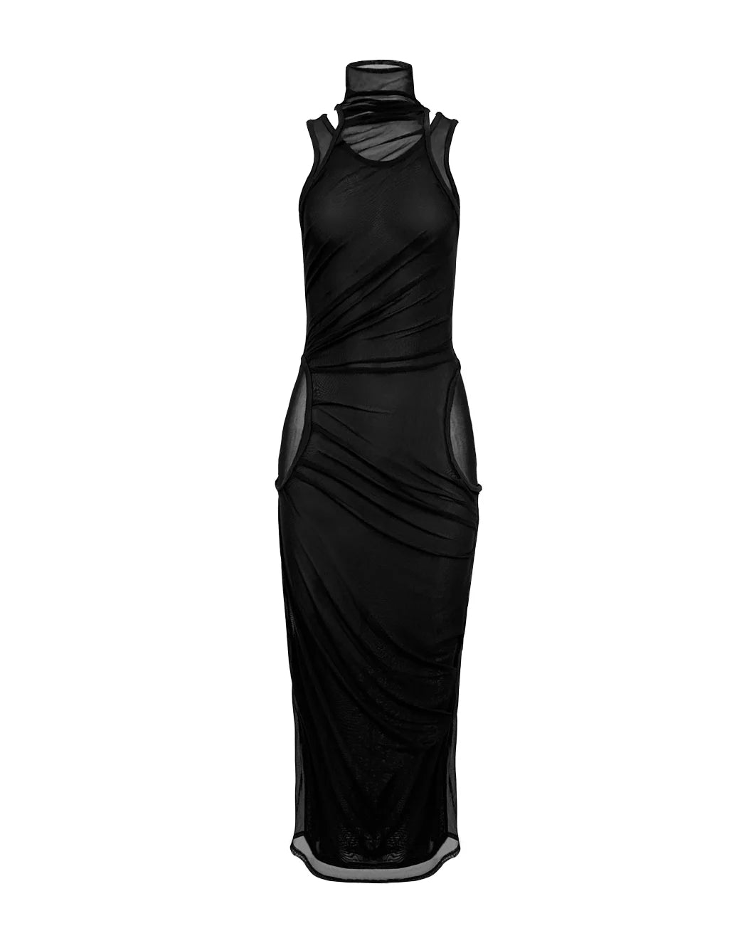 coperni dress Coperni Layered Mesh Body-Con Dress in Black at Nordstrom, Size Large