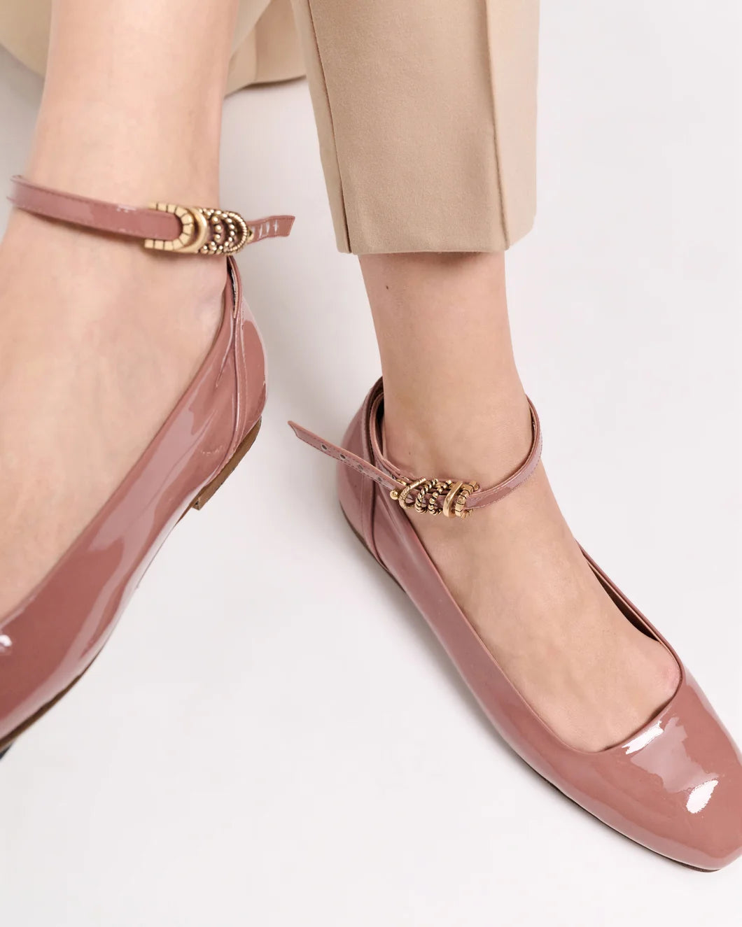 dorothee schumacher Glossy Shine Ballerina Flat copper detail