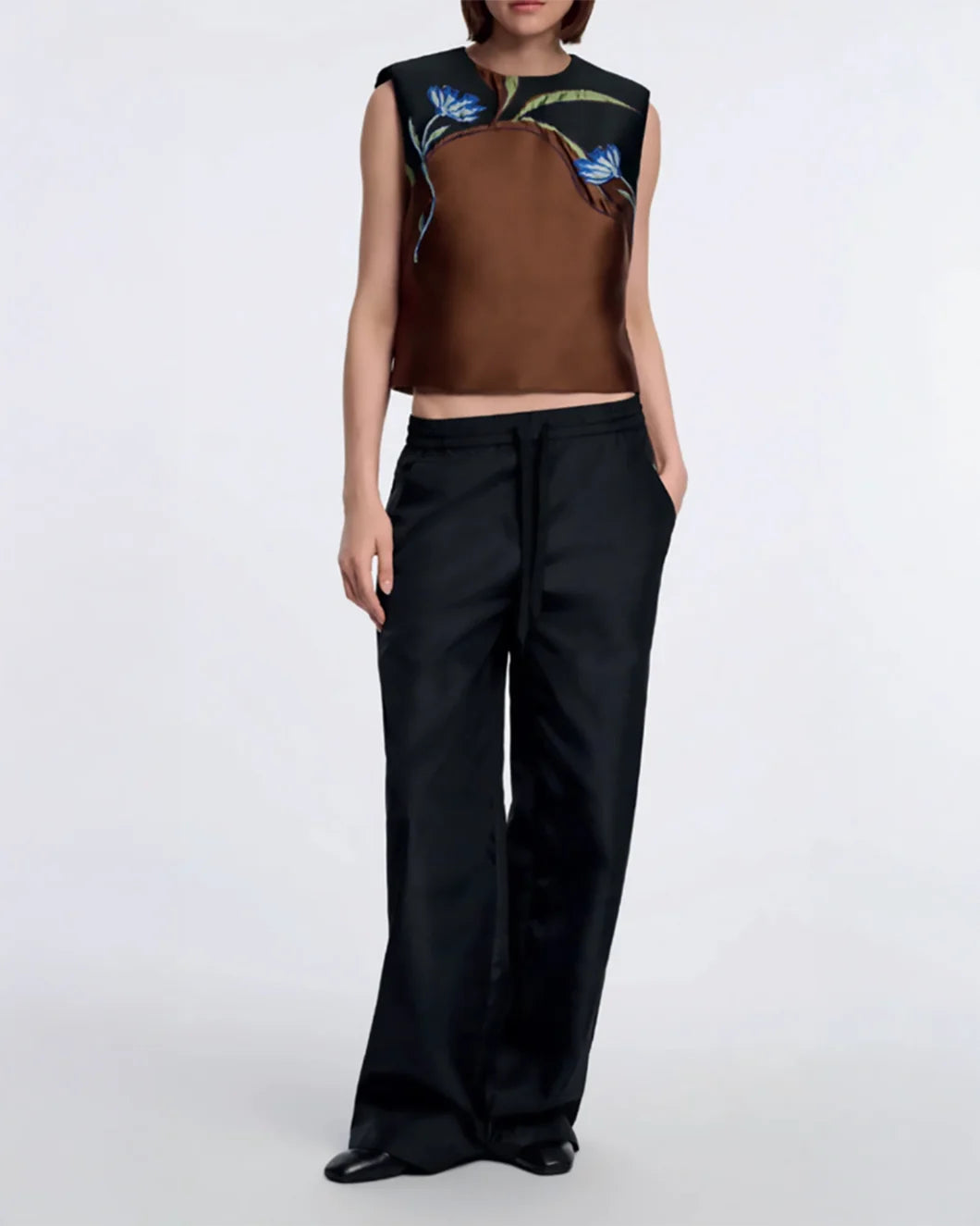 dorothee schumacher Soft Petal Top caramel and black front