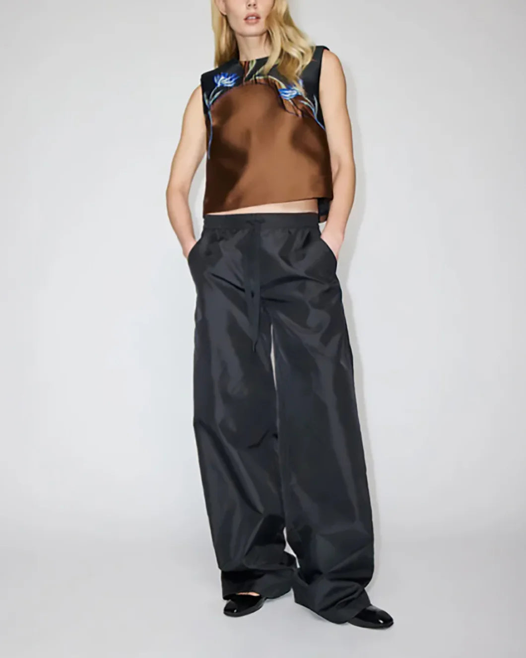 dorothee schumacher Soft Petal Top caramel and black front