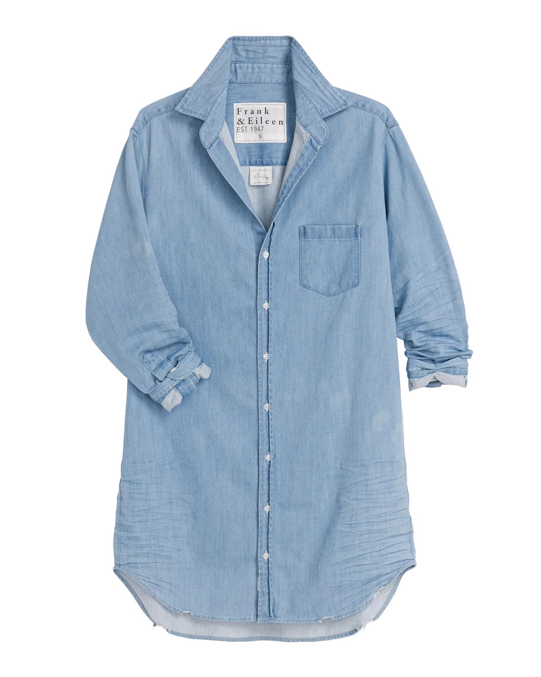 frank and eileen Mary Classic Shirtdress blue wash