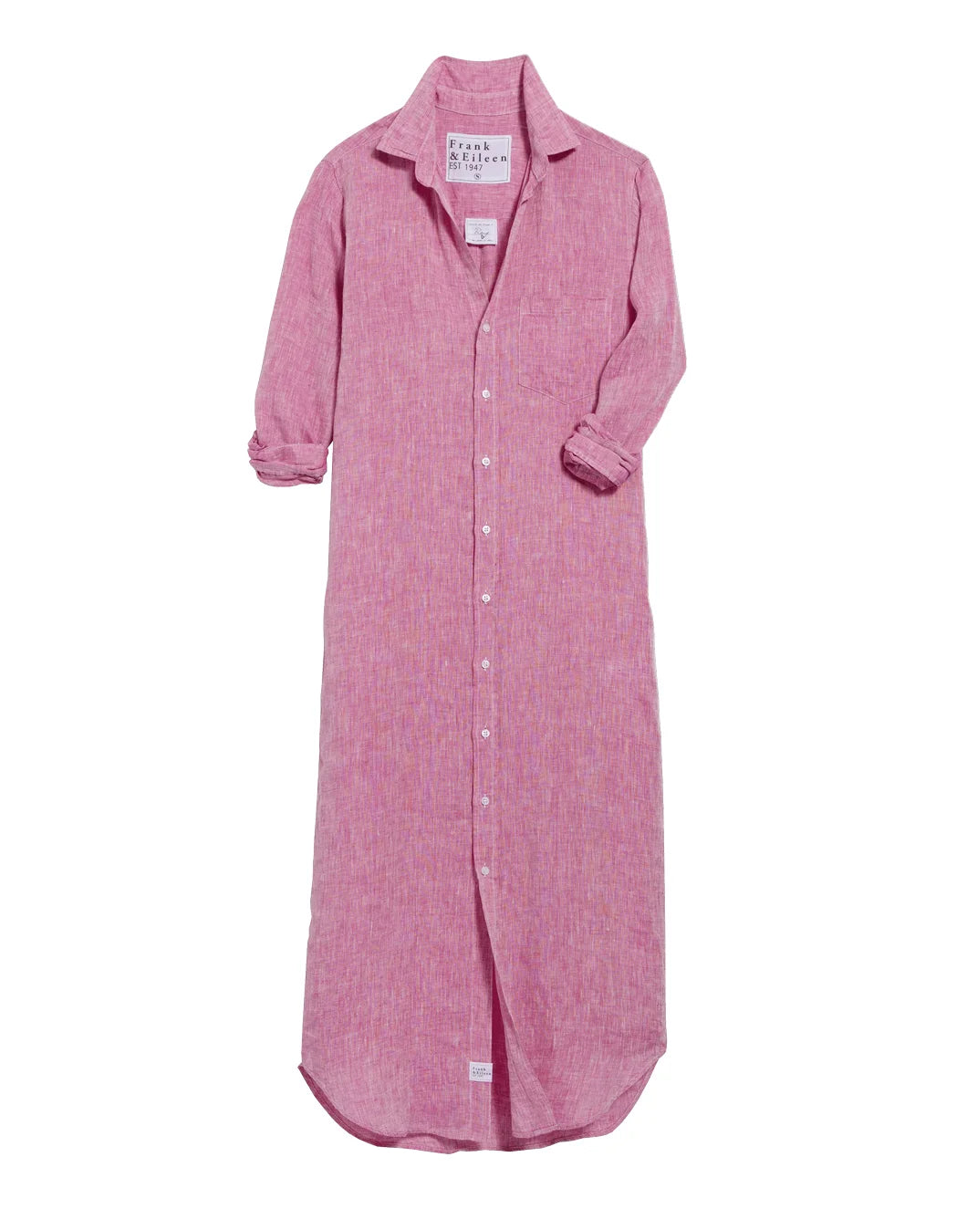 frank and eileen Rory Maxi Shirtdress raspberry pink