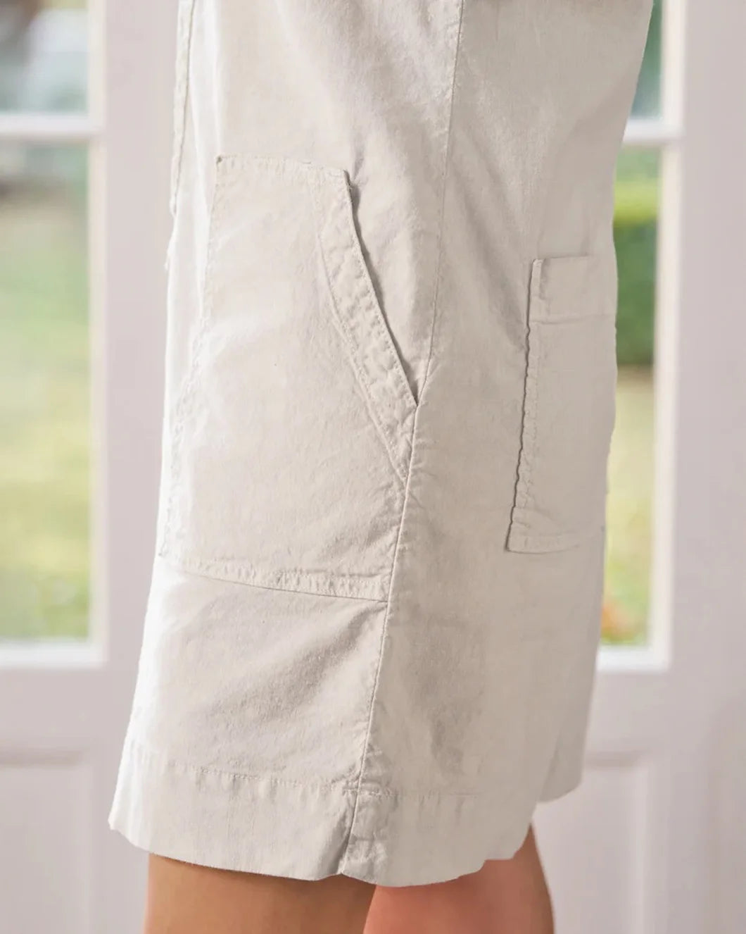 frank and eileen southern ireland utility dress cement pocket detail