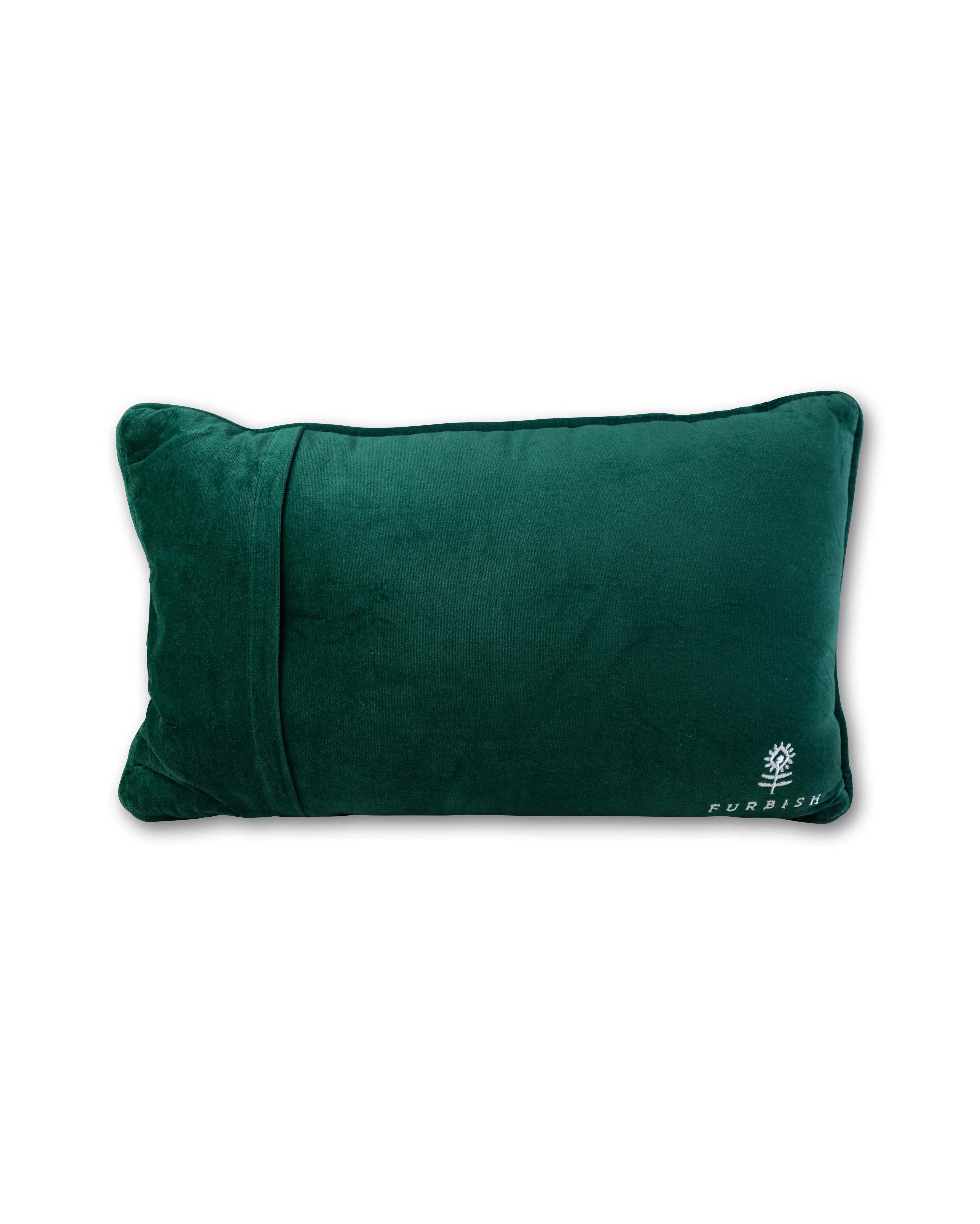 furbish studio Caviar and Cash Needlepoint Pillow