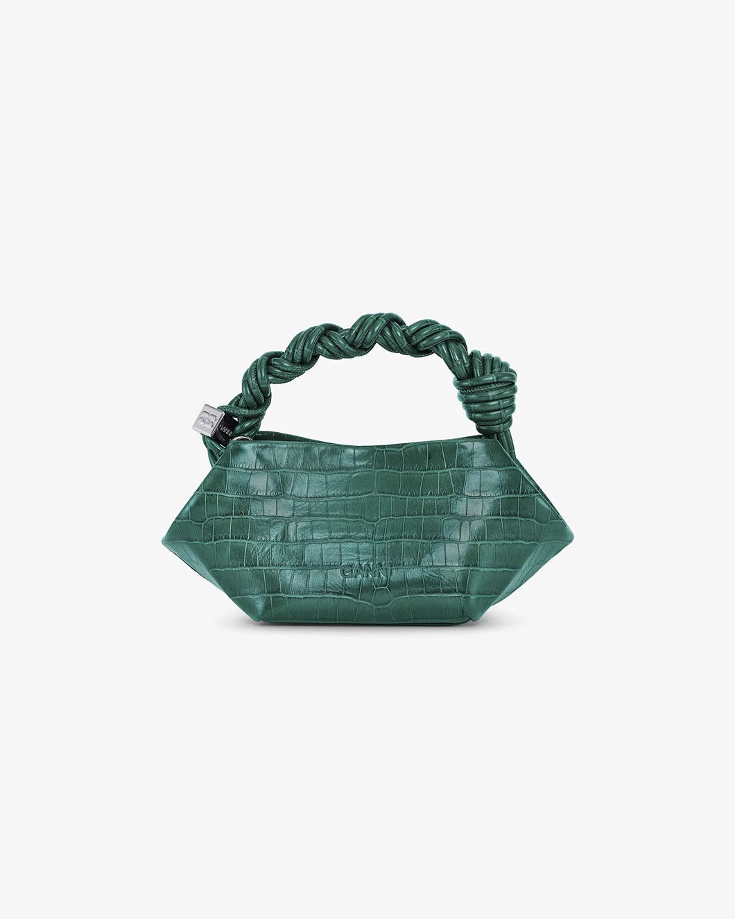 Ganni Bou Bag Mini Croco green back