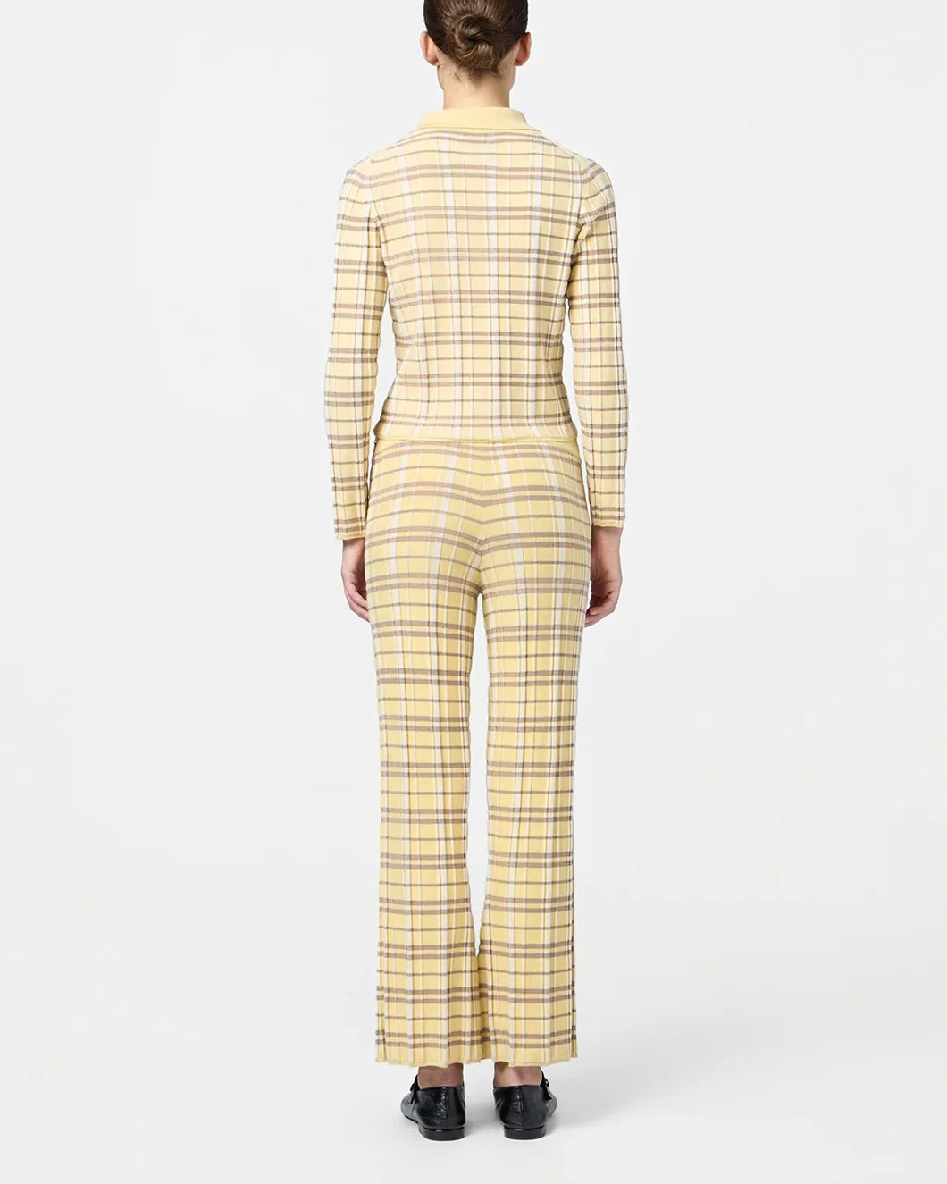 guest in residene Plaid Flare Pant Butter Combo back