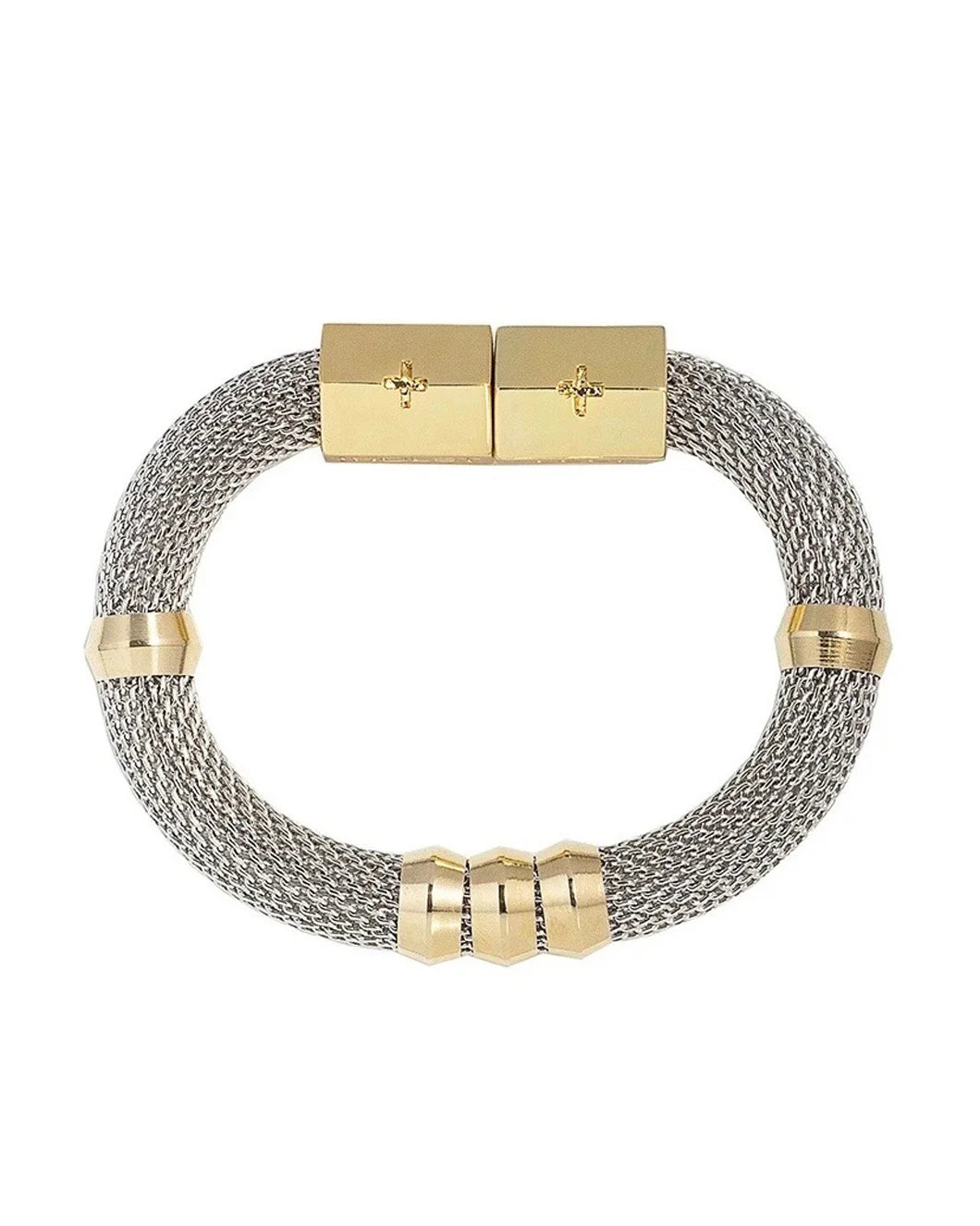 holst and lee Classic Mesh Bracelet Two Tone silver and gold