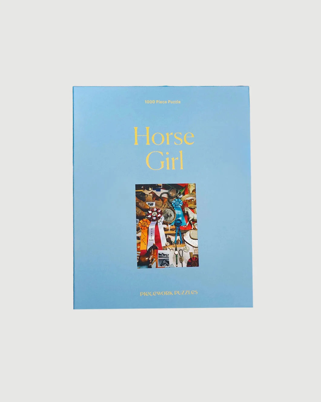 Piecework puzzle horse girl isolated