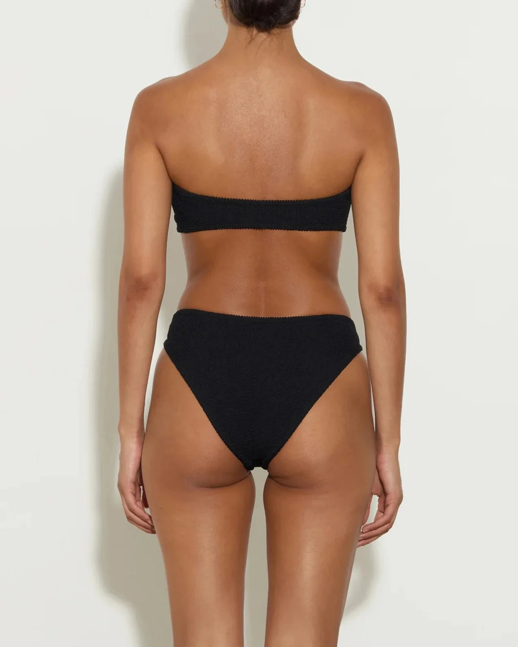 hunza g Jean Bikini Black on figure back