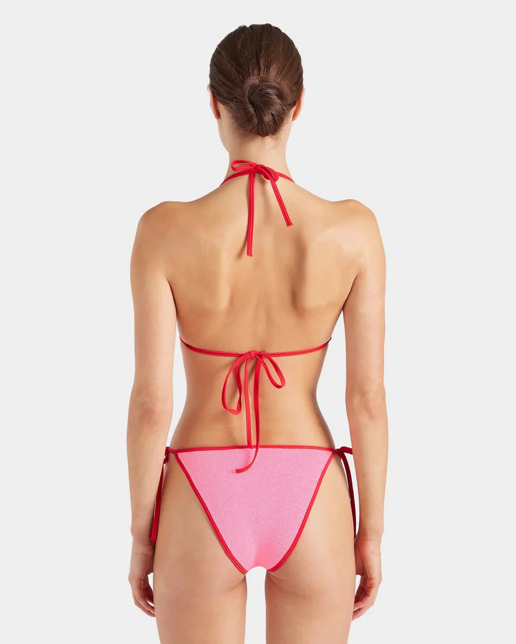 hunza g Gina Bikini pink and red on figure back