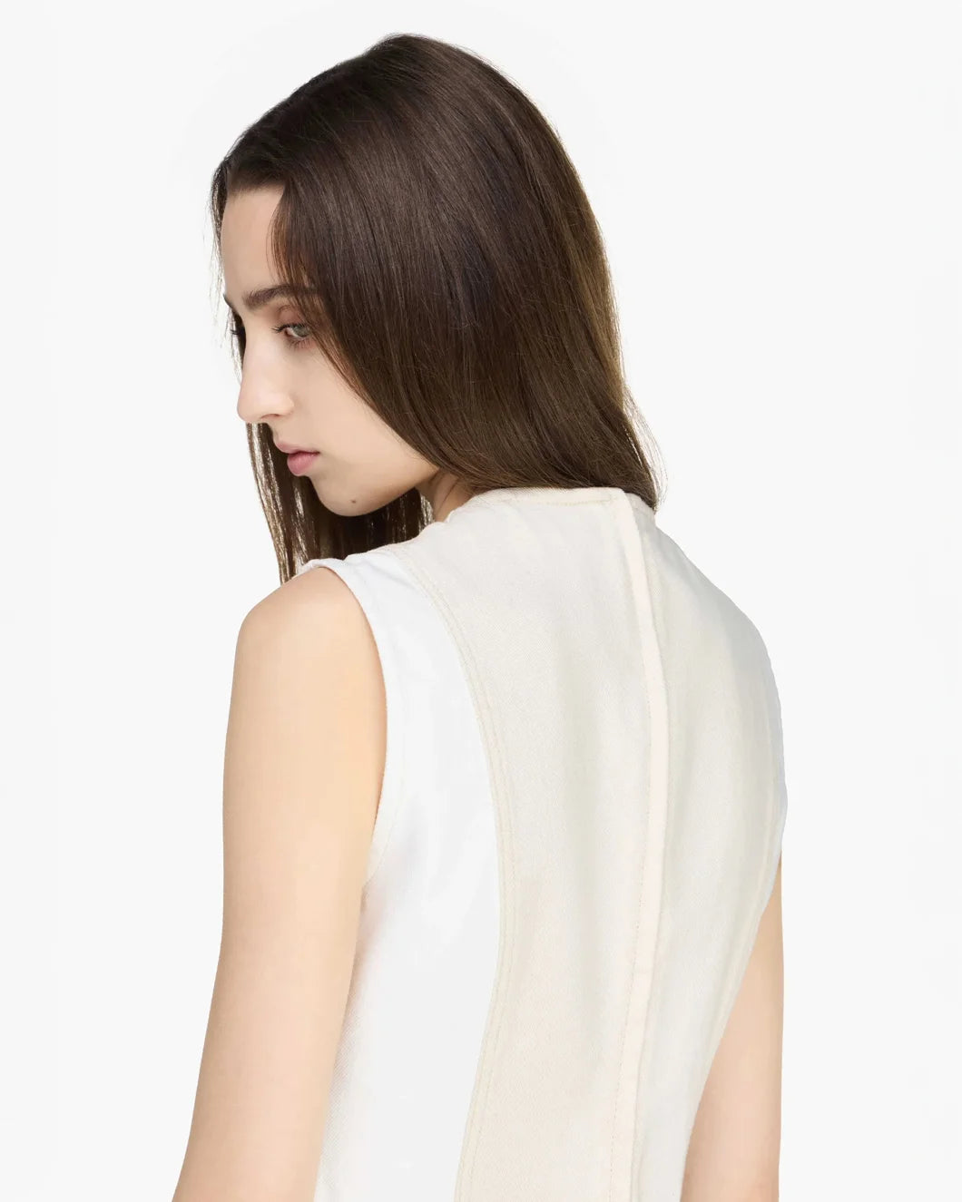jw anderson mini shift dress off white back detail