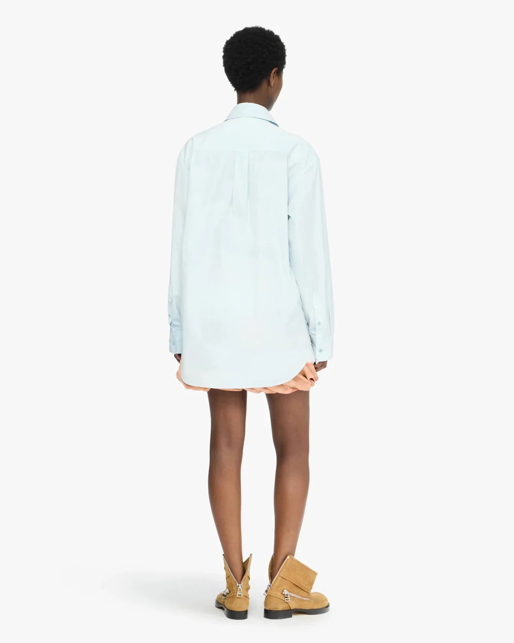 jw anderson Peplum Drape Shirt pale blue back