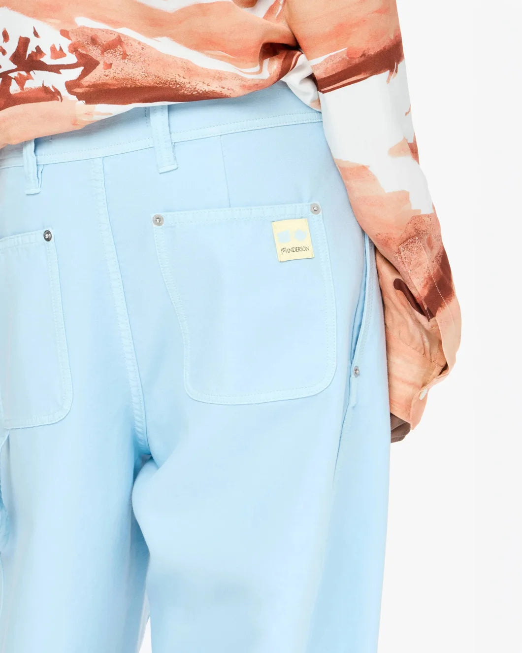 jw anderson Twisted Seam Trousers pale blue back