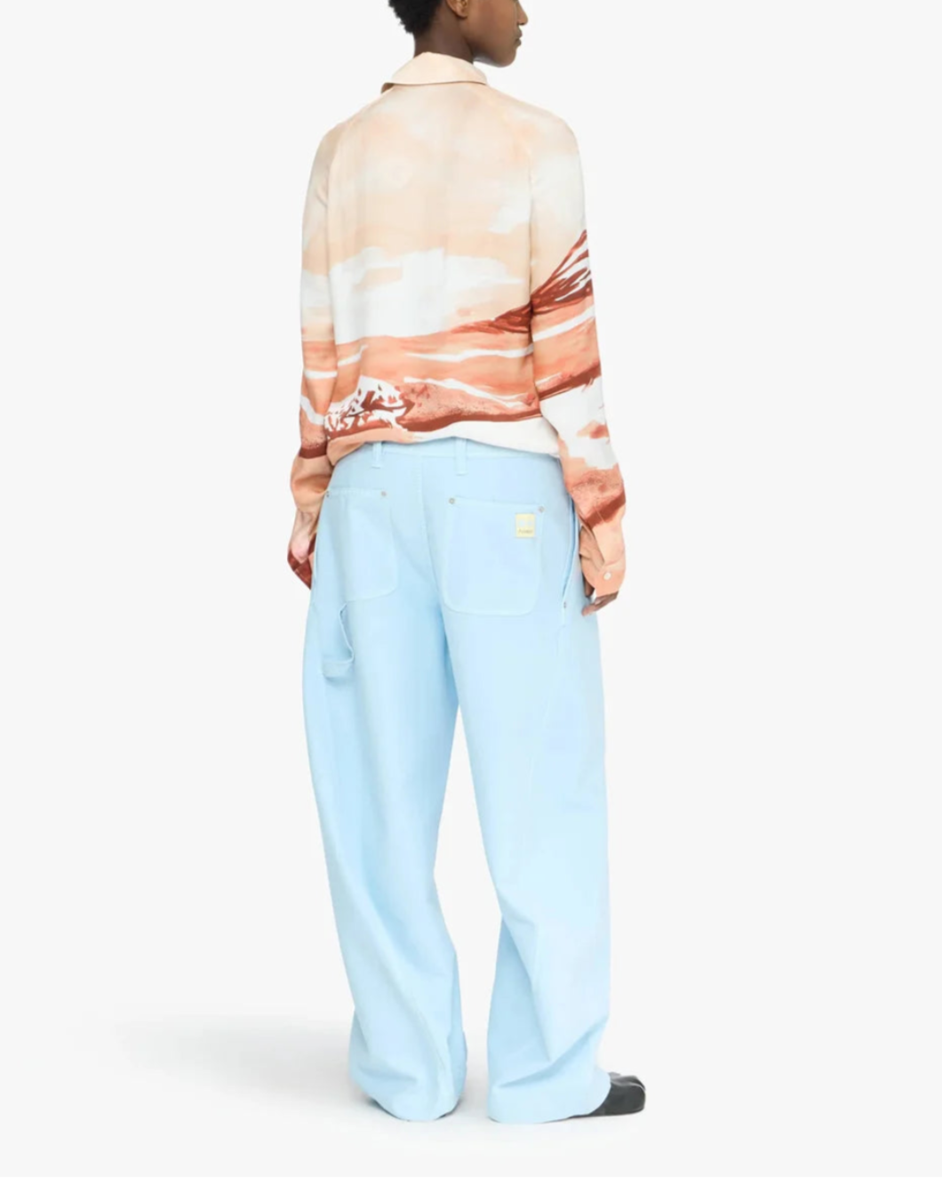 jw anderson Twisted Seam Trousers pale blue back