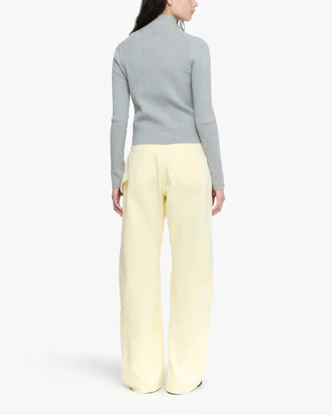 jw anderson Twisted Workwear Trousers Lemon yellow back
