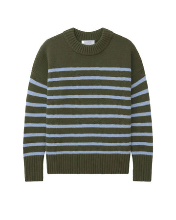 la ligne new york marin sweater moss periwinkle sweater isolated
