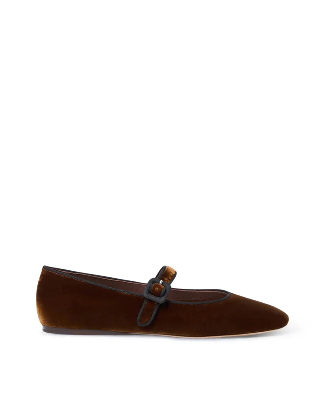 loeffler randall Ginger dark Brown Velvet Mary Jane ballet flat