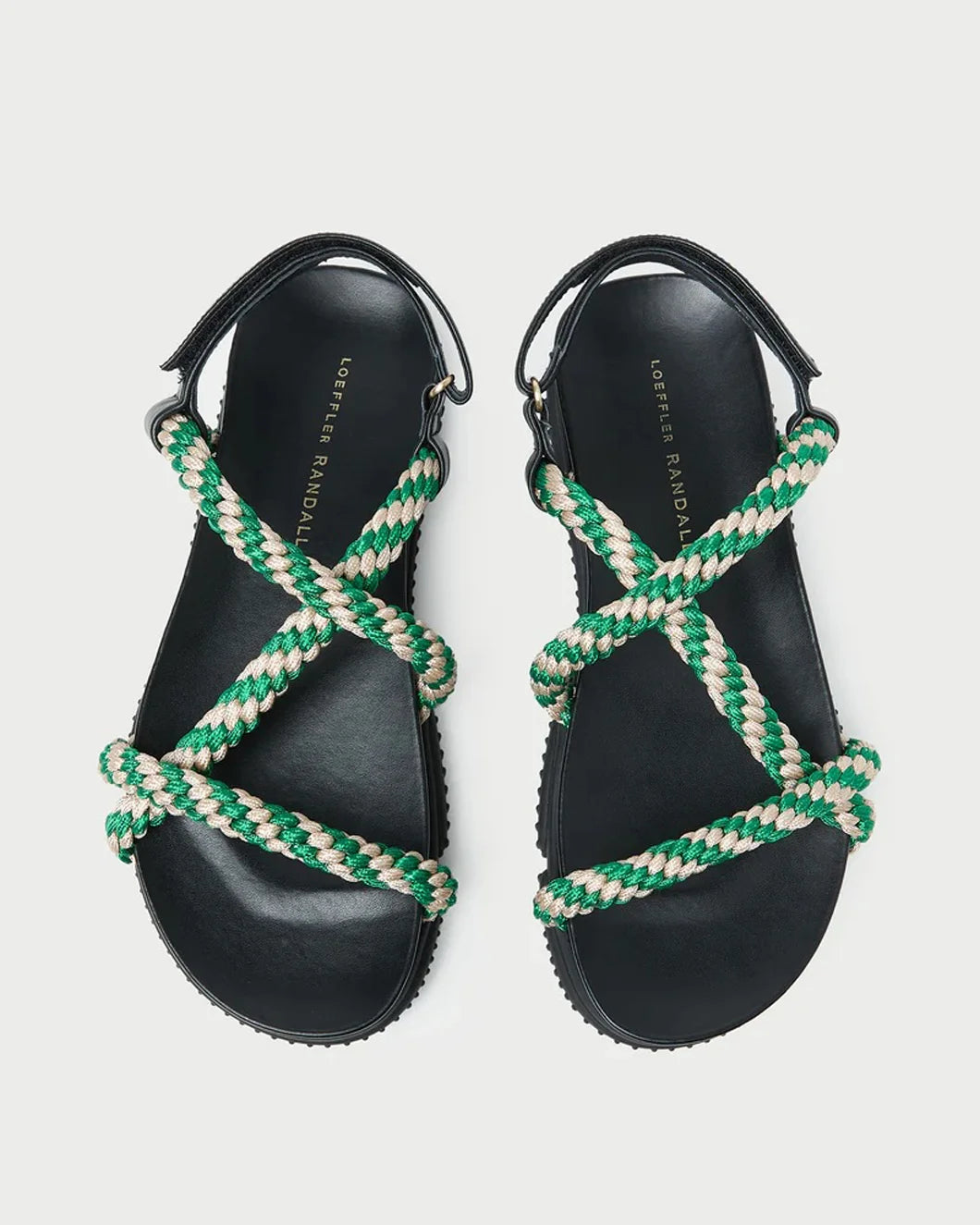 loeffler randall Ozzy Green and Cream Sport Sandal top